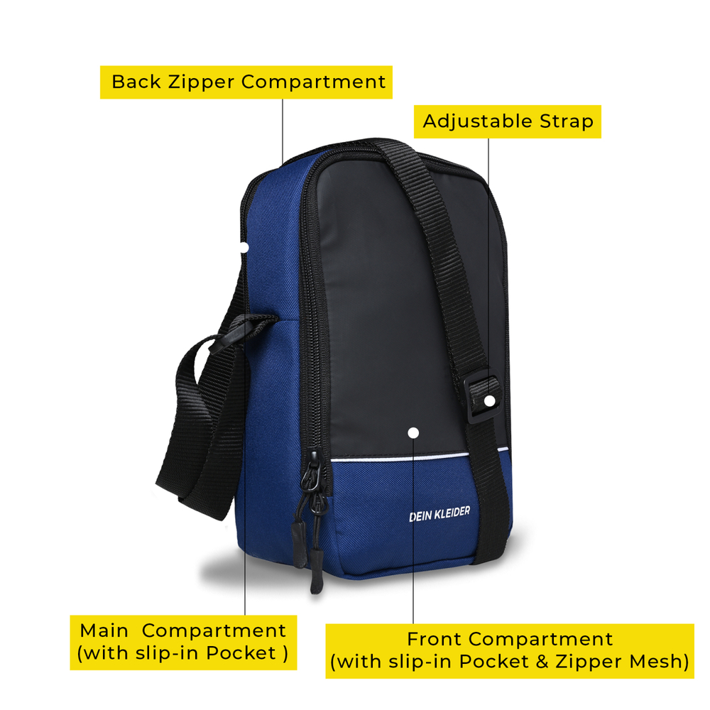 Urban Swing Cross Body Sling Travel Bag for Men And Women Navy Blue