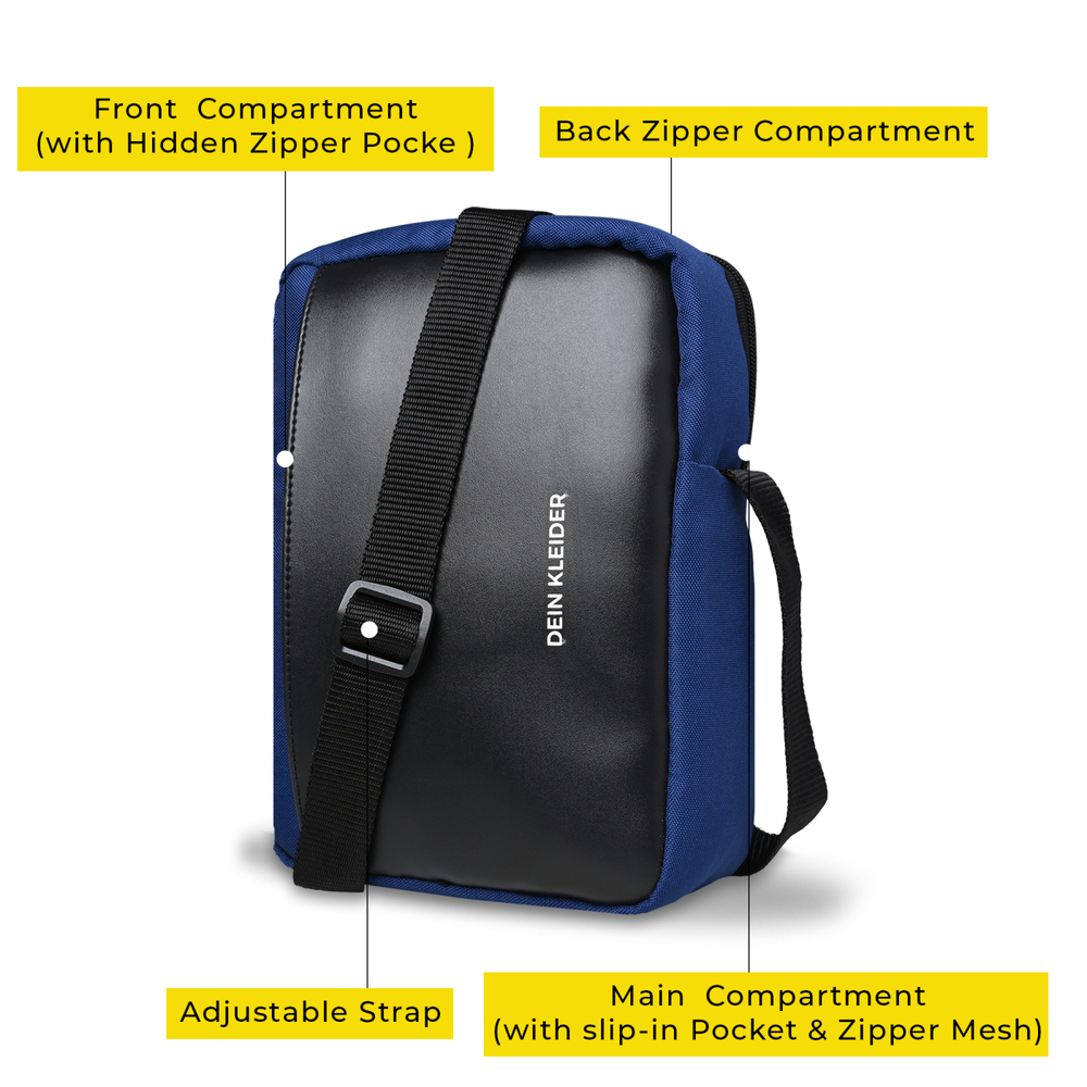 Flex Pack Cross Body Sling Messenger Travel Bag Navy Blue