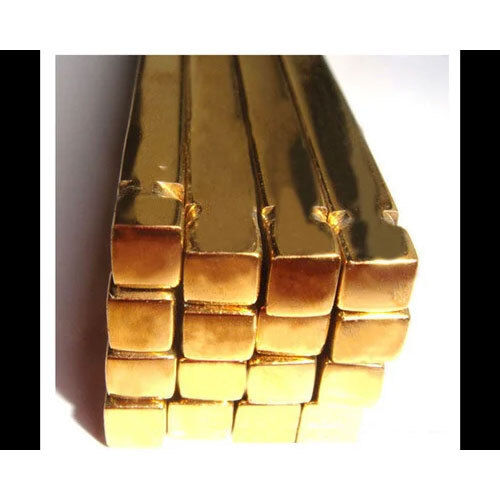 Brass Square Bar - Color: Golden