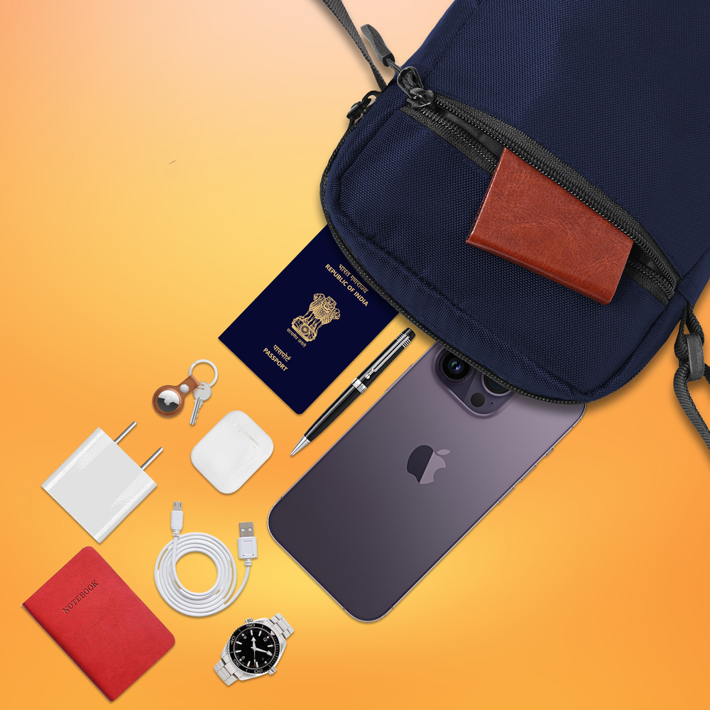 Mini Street crossbody messenger travel Sling Bag Navy