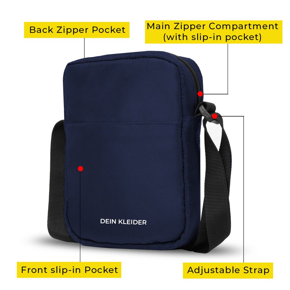 Mini Street crossbody messenger travel Sling Bag Navy