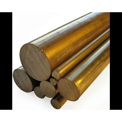 Brass Round Bar - Polished Golden Alloy, Ideal for Industrial Applications