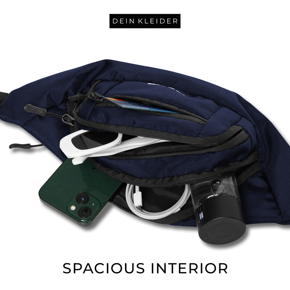 Venture Waist Fanny Pack Travel Handy Zip Pouch Money Phone Belt Sport Bum Navy