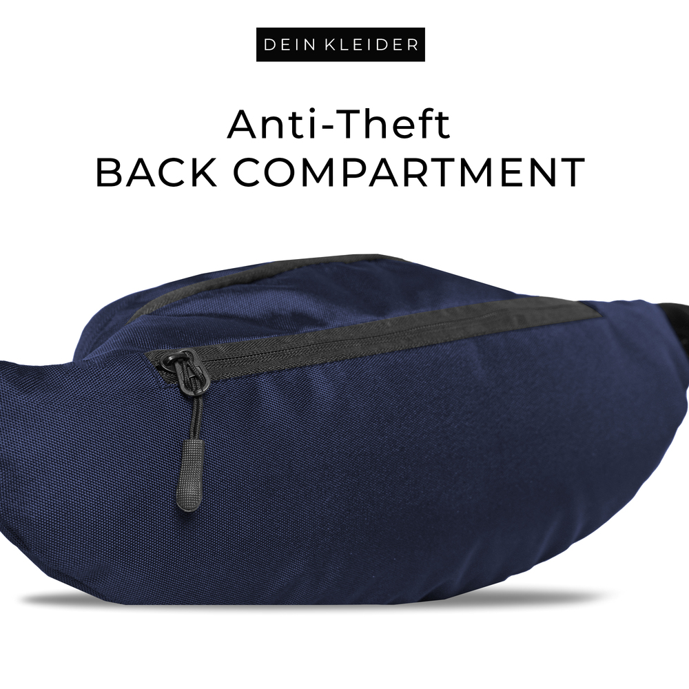 Venture Waist Fanny Pack Travel Handy Zip Pouch Money Phone Belt Sport Bum Navy
