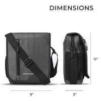 Nylon Flapover Sling Cross Body One Side Shoulder Bag Grey