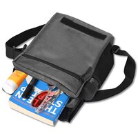 Nylon Flapover Sling Cross Body One Side Shoulder Bag Grey