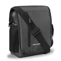 Nylon Flapover Sling Cross Body One Side Shoulder Bag Grey