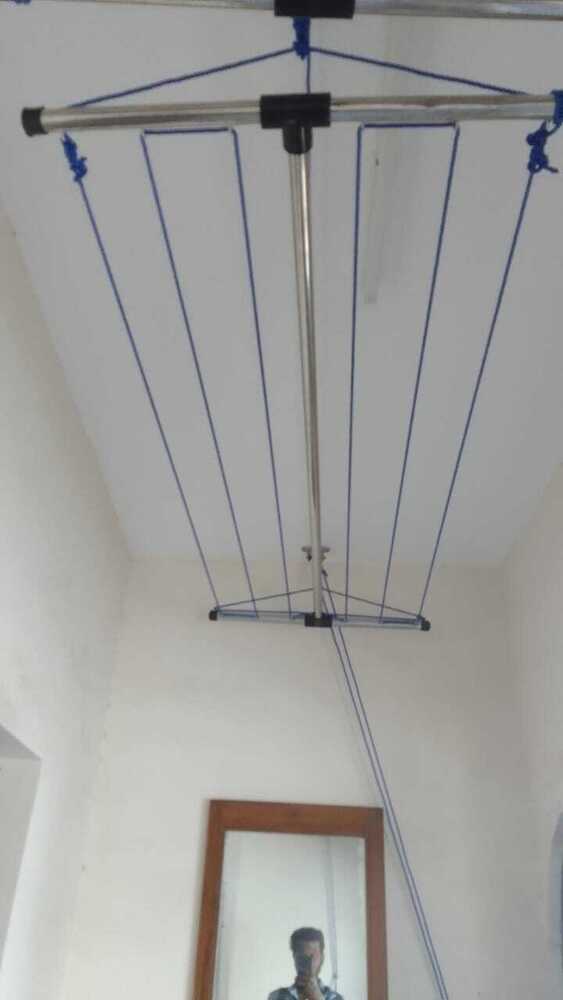 Economy ceiling mounted cloth drying hangers