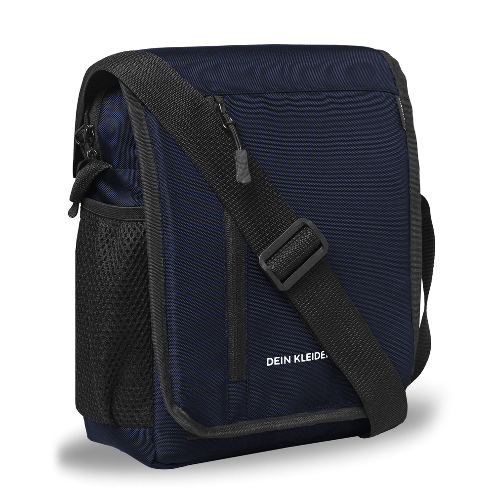 Nylon Flapover Sling Cross Body One Side Shoulder Bag Navy