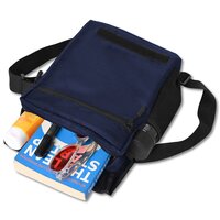 Nylon Flapover Sling Cross Body One Side Shoulder Bag Navy
