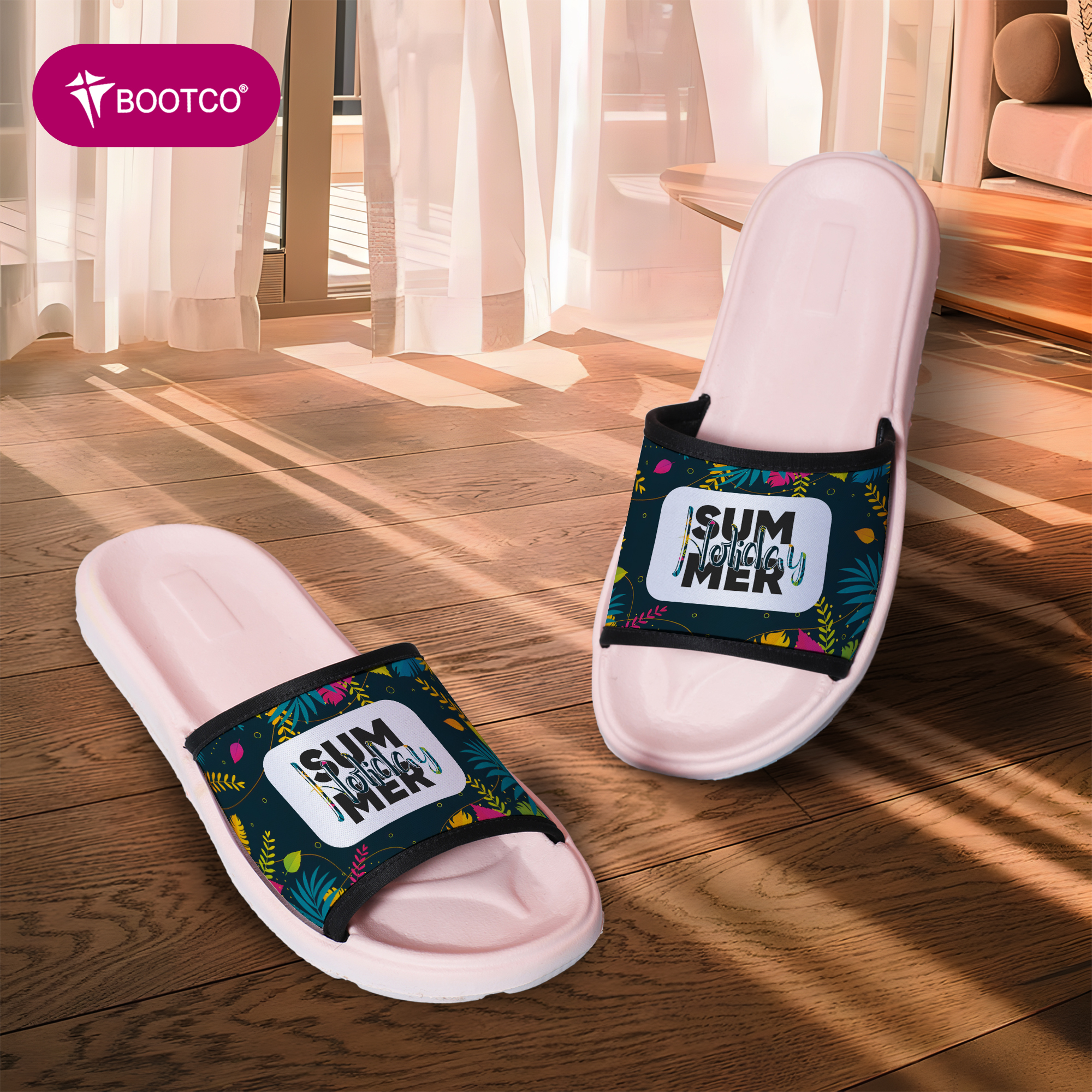 Ladies Printed  Flip Flop Slippers