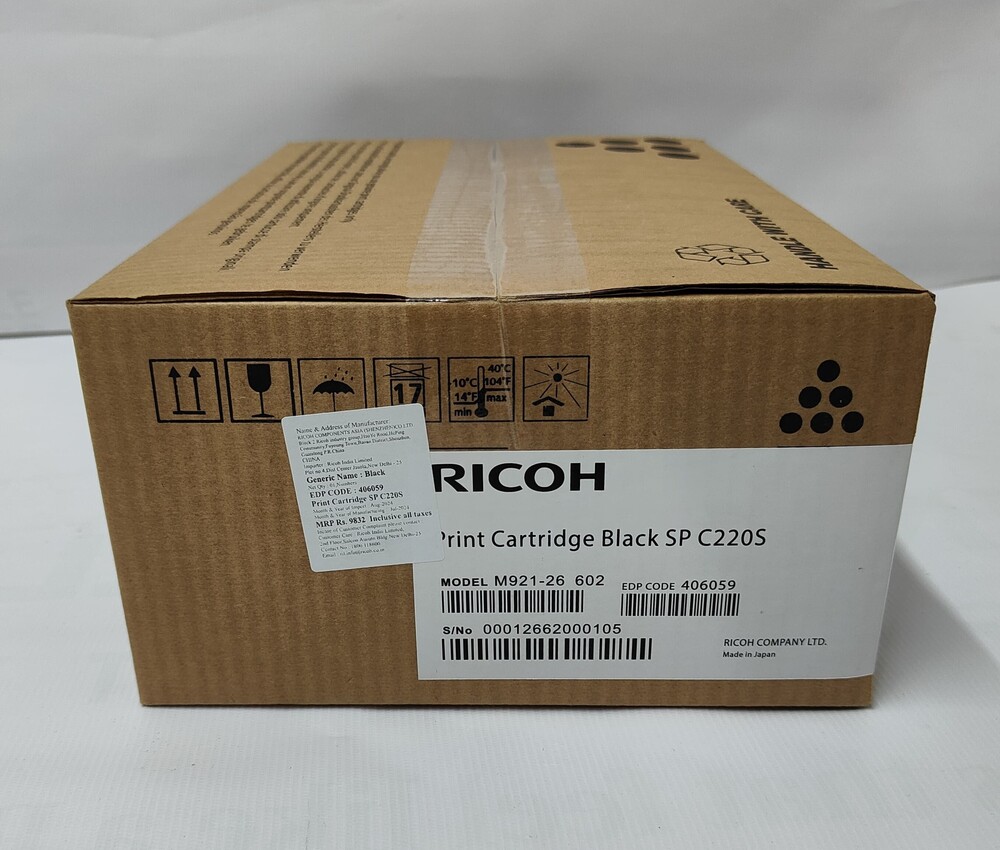 Ricoh Sp C220s Black Toner Cartridge - Print Technology: Laser