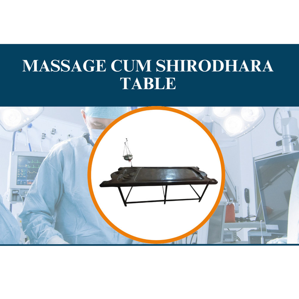 Massage Cum Shirodhara Table - Color: Brown