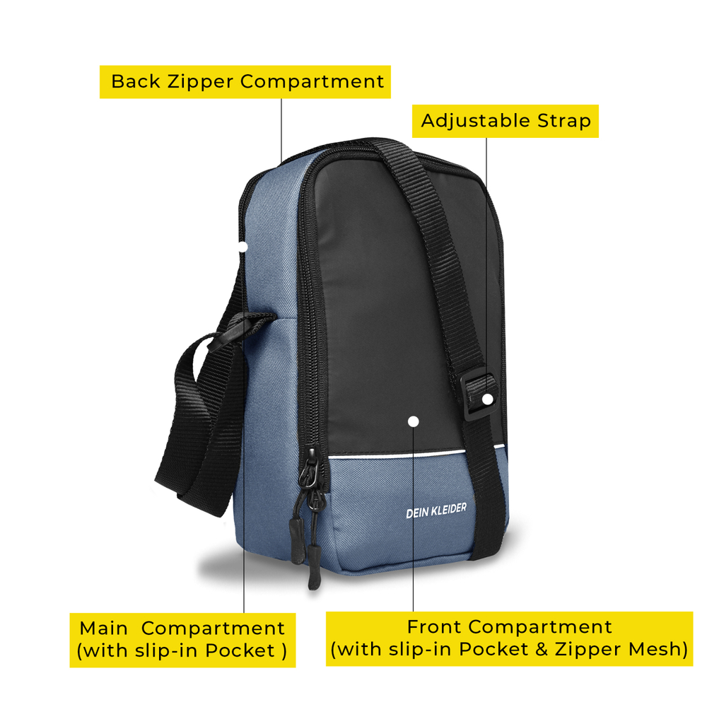 Urban Swing Cross Body Sling Travel Bag for Men And Women Grey