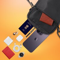 Mini Street crossbody messenger travel Sling Bag Black