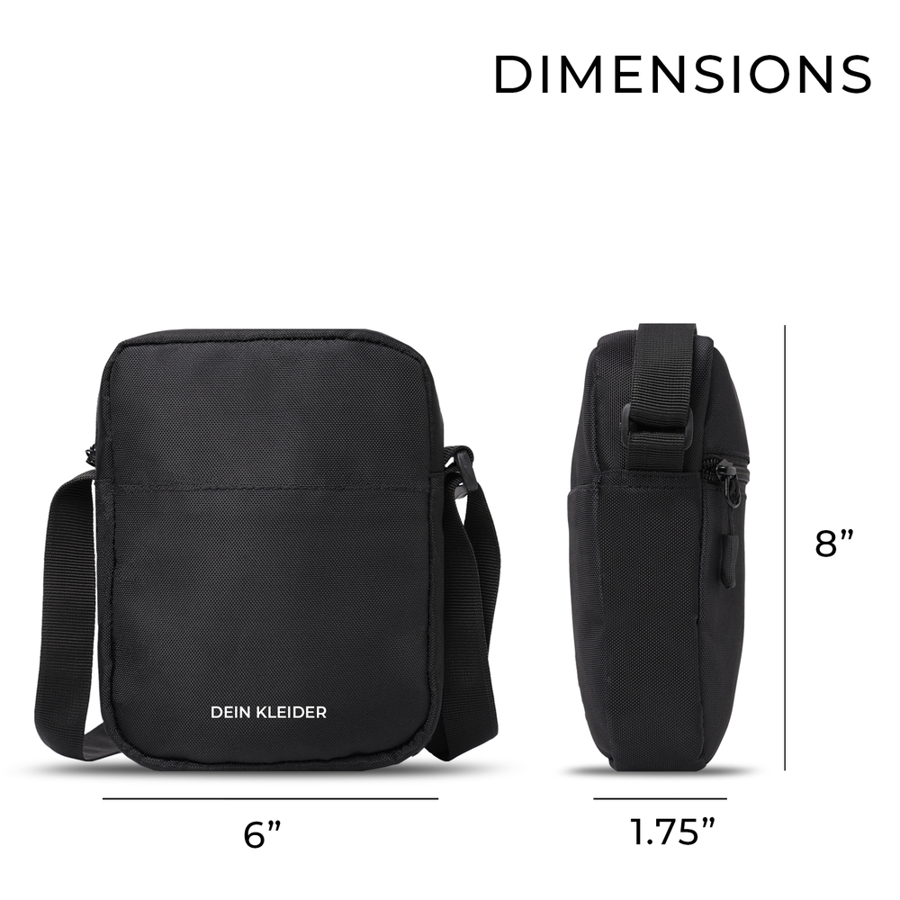 Mini Street crossbody messenger travel Sling Bag Black