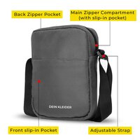 Mini Street crossbody messenger travel Sling Bag Grey