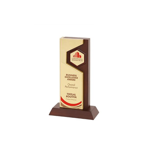 Business Award Precisely Finished Wooden Trophy