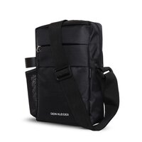 Black Nylon Sling Cross Body Utility Travel Office Business Messenger one Side Shoulder Bag