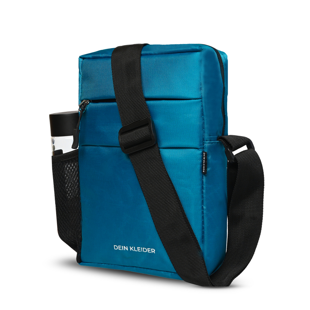 Aqua Nylon Sling Cross Body Utility Travel Office Business Messenger one Side Shoulder Bag