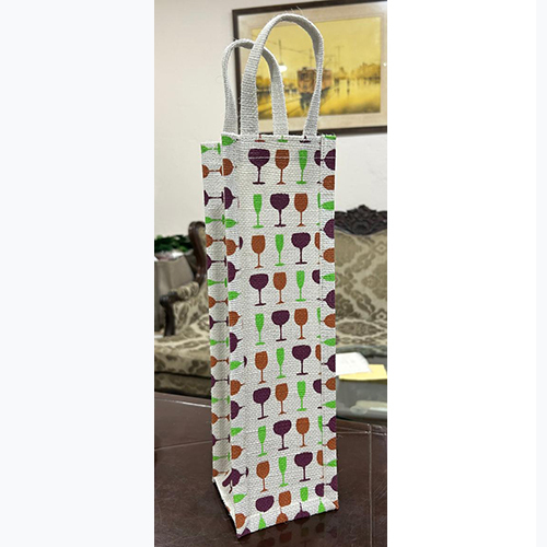 Jute Wine Gifting Bag - Color: Multicolor