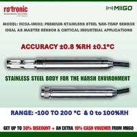 STAINLESS STEEL %RH-temp sensor ideal as master sensor & critical industrial applications