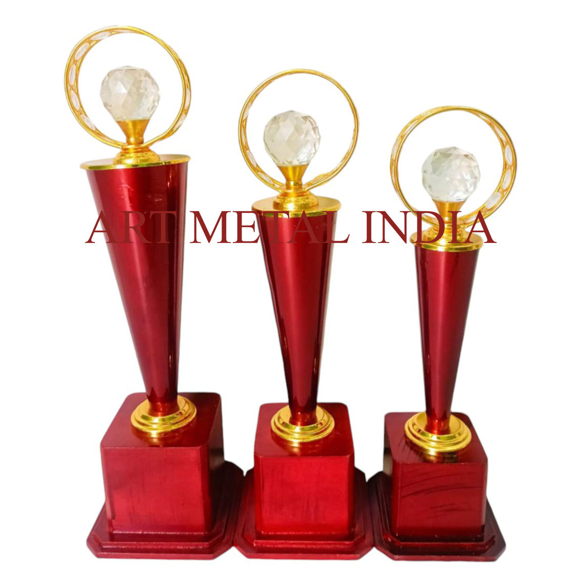 Metal Diamond Crystal Trophy #496 - Color: Various Colors