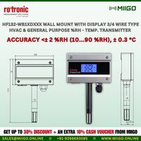 HF132-WB1XDXXX wall mount with display 3/4 wire type hvac & general purpose %rh - temp. transmitter