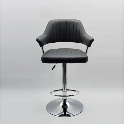 Synthetic Leather Bar Stool - Color: Black