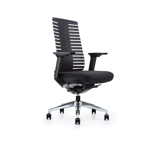 Executive Office Chair With Adjustable Arm - Color: Black