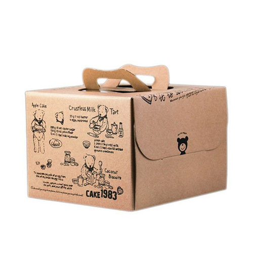 Cake Boxes - Premium Quality Paper, Customizable Rectangular Size, Glossy Lamination Finish | Ideal For Bakeries And Coffee Shops, Professional Presentation