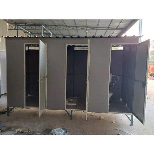 Upvc Mobile Prefab Toilet - Color: Gray