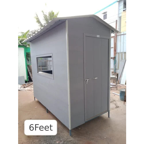 UPVC Portable Security Cabin - 7 Foot Height, Gray Color | Guard House with Durable UPVC Roof