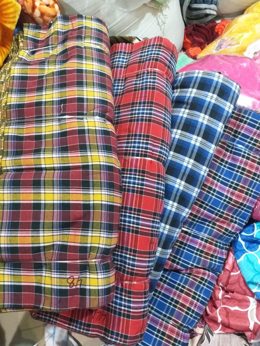 Gadda Check Fabric 11.5kg - Feature: Anti-static