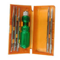 Taparia C-804 Screwdriver Set - Alloy Steel, All Sizes Available | Green And Silver Design, Ideal For Garage Usage