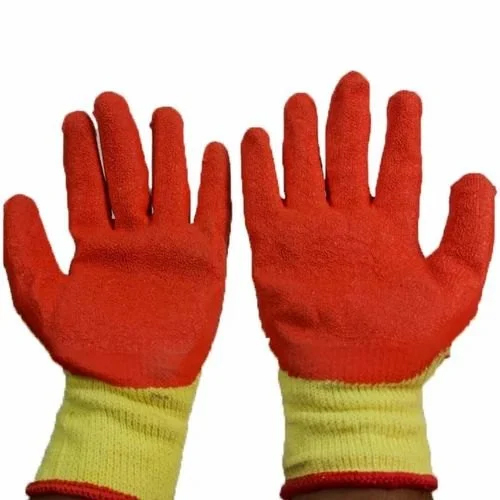 Cut Resistant Safety Gloves - Color: Red And Yellow