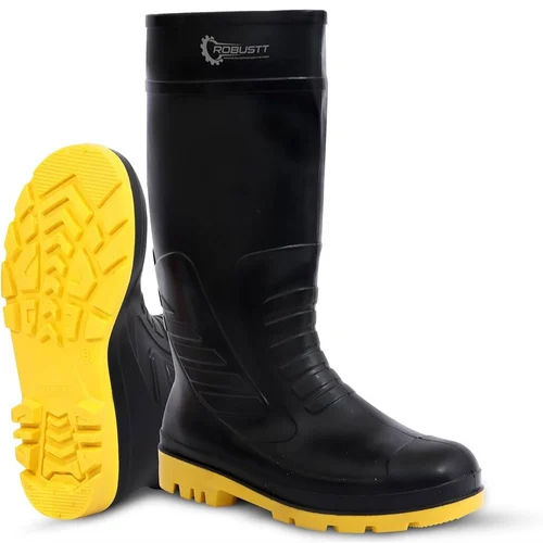 Steel Toe Gumboot - Color: Black And Yellow