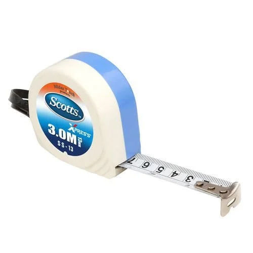 3Mtr Scotts Measuring Tape - Color: White