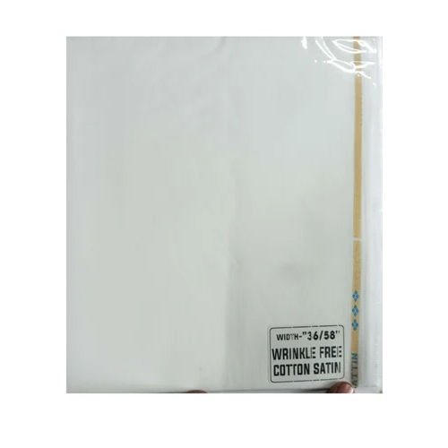 Wrinkle Free Pure Cotton Fabric - Color: White