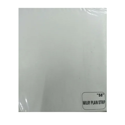 Milky Plain Strip Cotton Fabric