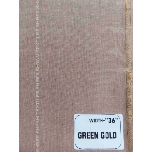 36 Inch Green Gold Fabric - Color: Brown