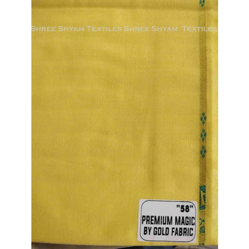 58 Inch Premium Magic Of Gold Cotton Satin Fabric - Color: Yellow