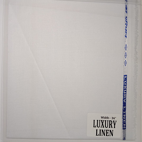 36 Inch Luxury Linen Fabric - Color: White