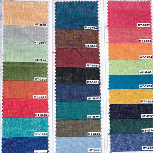 44 Lea 100% Original Linen Shirting Fabric - Color: Multicolor