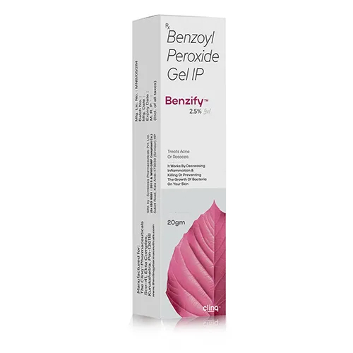 Benzify 2.5% 20gm Benzoyl Peroxide Gel Ip - Attributes: Smudge Proof at ...