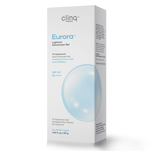 Hyaluronic Acid & Kakadu Plum Extract Gel - Spf 50 Pa++++ Smudge Proof Daily Moisturizer With Antioxidant Protection For All Skin Types