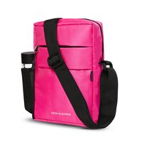 Pink Nylon Sling Cross Body Utility Travel Office Business Messenger one Side Shoulder Bag