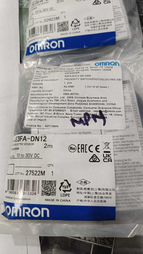 OMRON PHOTOELECTRIC SENSOR,E3FA-DN12