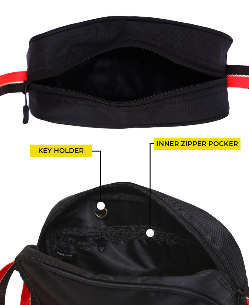 Nylon Cross Body Shoulder Toaster Sling Bag For Women (Black)
