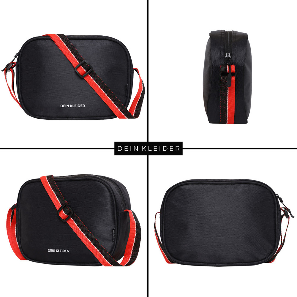 Nylon Cross Body Shoulder Toaster Sling Bag For Women (Black)